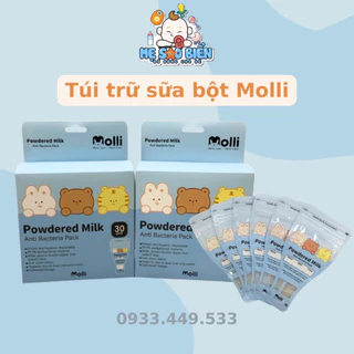 Túi trữ sữa bột, túi đựng sữa bột du lịch Molli (Hộp 30 túi)