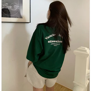 TGNS local brand fashion Màu xanh lá cây đậm áo thun nữ kiểu shirt bigsize unisex áo phông ulzzang 100%230g cotton