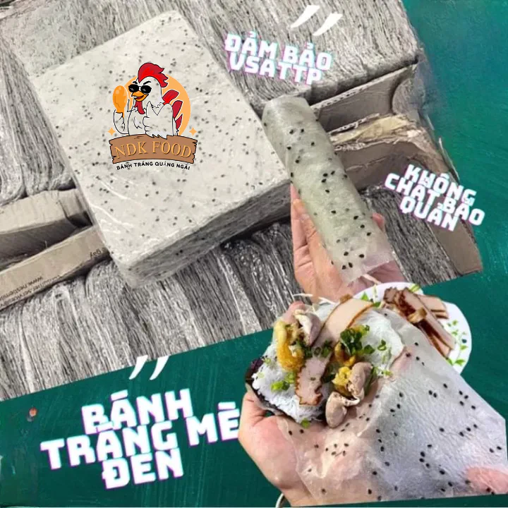 Bánh tráng nhúng nước mè đen Quảng Ngãi loại 500gam