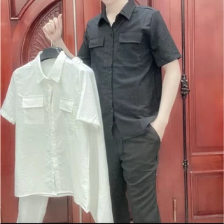 Bộ đồ nam chất đũi quần dài áo có cổ Menswear cao cấp chuẩn shop