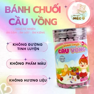 [ Tiệm Bánh Mèo Ù ]  Bánh Chuối Dole Cầu Vồng Cho Bé Từ 8 tháng Trở Lên Tập Ăn Cầm Nắm Ăn Dặm Cho Bé