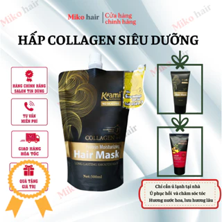 KEM Ủ TÓC COLLAGEN Kami HẤP TÓC SUÔN MƯỢT  PHỤC HỒI HƯ TỔN túi 500ml + Tặng 2 quà