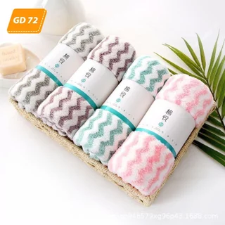 Khăn Mặt Lông Cừu Kẻ Sọc Xuất Hàn Size 30cmx50cm, Khan lau Đa Năng vải mịn GD72 - Tiệm Tạp Hóa 666