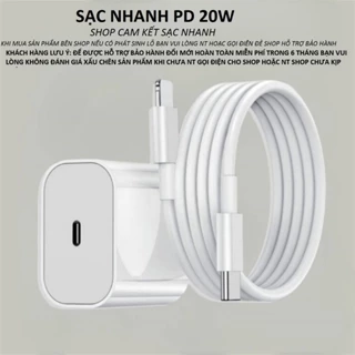 Bộ Củ Cáp Sạc Nhanh 20W An Toàn Ổn Định-Bảo Vệ Thiết Bị-Không Nóng Máy, ALIN_OFFICIAL_STORE