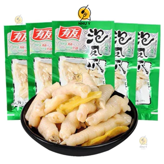 1 GÓI Chân Gà Muối Ớt Xanh Tứ Xuyên YuYu Gói 100gr Ăn Vặt Như Ý Foody