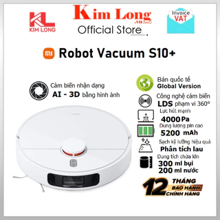 Robot hút bụi lau nhà Xiaomi Robot Vacuum S10+ ( S10 Plus ) Bản quốc tế - Hàng chính hãng
