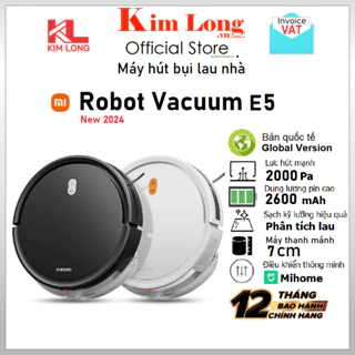 Robot hút bụi lau nhà Xiaomi Robot Vacuum E5 EU - Hàng chính hãng