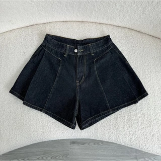 Quần short đùi jeans bigsize nữ lưng cao dáng A xòe chất demi thời trang ống đứng style cá tính năng động dễ phối Q506