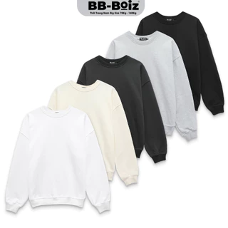 [BigSize] ÁO SWEATER Nam BB-Boiz Form BigSize 90kg - 130kg | Trơn, Viền, Chữ V