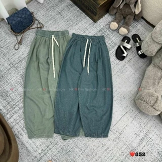 Quần baggy giấy cạp chun hàng QC