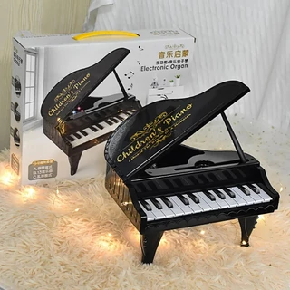 Đàn piano cho bé, đồ chơi đàn piano điện có hiệu ứng đèn, đàn organ mini 14 phím, đồ chơi âm nhạc, quà tặng sinh nhật