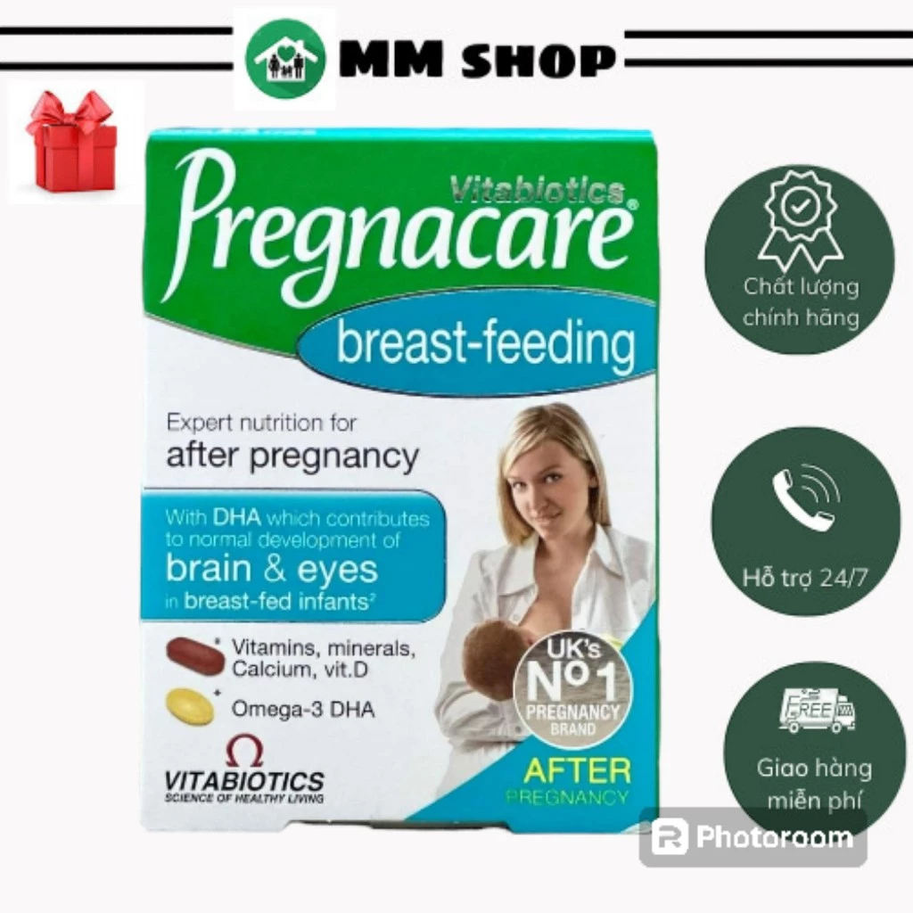 Vitamin sau sinh cho mẹ pregnacare breast feeding - preagnacare sau sinh  giúp mẹ khoẻ, lợi sữa hộp 84 viên