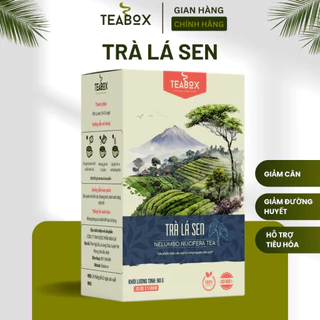 Trà Lá Sen Giảm Cân, Giảm Mỡ, Giảm Hấp Thu Đường Hỗ Trợ Tiêu Hóa | Hộp 30 gói x 3g Túi Lọc Teabox