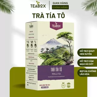 Trà Tía Tô Tốt Cho Người Bị Gout Giải Cảm Giảm Đau Nhức Xương Khớp | Hộp 30 túi lọc x 3g TEABOX