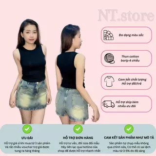 A128 Áo Thun Ba Lỗ Trơn Cho Mùa Hè Form Croptop Thời Trang | NT.store