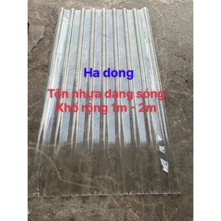 (Khổ 1.05m x dài 2m x dày 8zem )Tôn nhựa lấy ánh sáng màu trắng đục che nắng che mưa