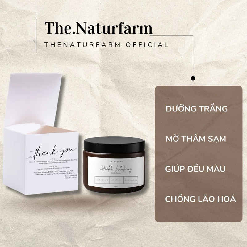 Kem dưỡng trắng da mờ thâm Herlab Whitening Face Cream [ Dưỡng trắng hiệu quả lành tính cho da - 30GR ]