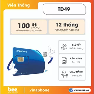 SIM 5G Vinaphone TD49 - 100GB/tháng (12 Tháng)