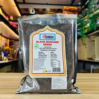 Hạt mù tạt đen Ấn Độ Black Mustard seed 500gr