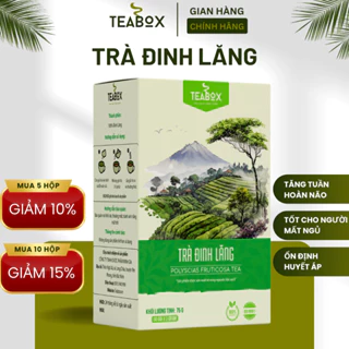 Trà Đinh Lăng Tăng Tuần Hoàn Não,Lưu Thông Máu Bổ Khí Huyết | Hộp 30 gói x 3g  Túi Lọc Teabox