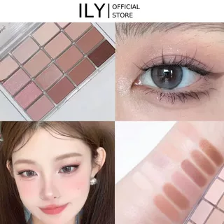 Phấn Mắt 16 Màu Lấp Lánh Bảng Phấn Mắt Makeup Sáng Bóng Bảng Mắt Mắt Trang Điểm Nhiều Màu ILY