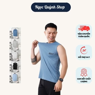 ECHT (Nhập mã GAUMBALO2 giảm 25k) Áo ba lỗ,áo tanktop,áo sát nách Nam ECHT chất liệu thông hơi ,mềm mịn mát,thấm hút.