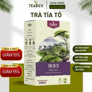 Trà Tía Tô Tốt Cho Người Bị Gout, Giải Cảm, Làm Đẹp Da | Hộp 30 túi lọc x 3g TEABOX