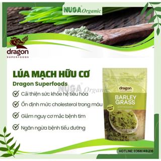 Bột Cỏ lúa mạch hữu cơ (Organic Barley Powder) - Dragon Superfoods - 150g