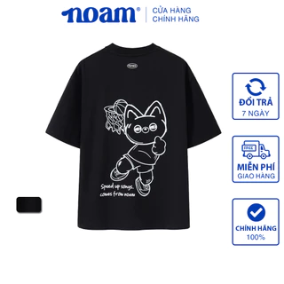 Áo thun Form rộng NOAM Bball Mixtape Unisex 100% Cotton - Màu đen