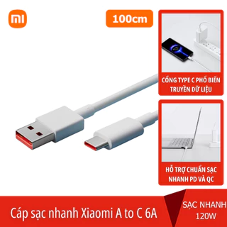 Dây Cáp Sạc Nhanh Xiaom!M USB A to Type C