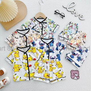 Tổng Hợp Bộ Pijama Tay Ngắn Thun Lạnh Mềm Thoáng Khí In Con Vật Dễ Thương Cho Bé Trai - Bé Gái