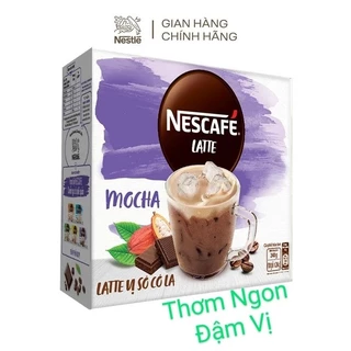 Cà Phê Hoà Tan NESCAFE LATTE Vị Socola Thơm Ngon Đậm Vị (10gói x 24gra) Date 12/2024