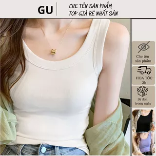 Áo Bra Nữ, Áo Ba Lỗ Cotton Tăm Dáng Dài Màu Pastel Siêu Hot 715