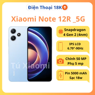 Điện thoại Xiaomi Redmi note 12R Snapdragon 4 Gen 2  sạc 18W