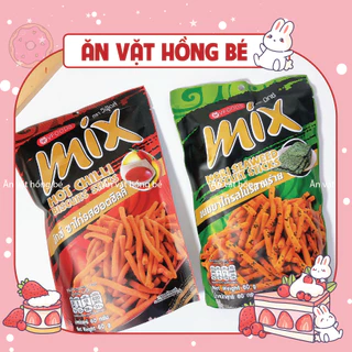 Snack Bim Bim MIX ,Tăm MIX Vị Đùi Gà Nướng; Thịt Xông Khói; Trứng muối Thái Lan 60G