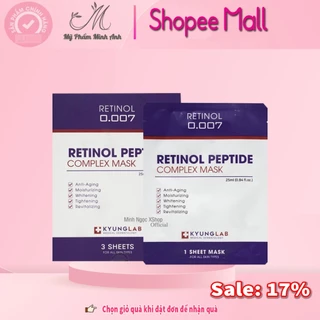 Hộp mặt nạ Retinol KyungLab Peptide Complex Mask 3 miếng, Xóa nhăn, tái tạo làn da