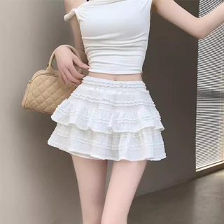 Chân Váy Bèo 2 tầng Kiểu viền ren xinh xắn vintage lolita nữ m1760