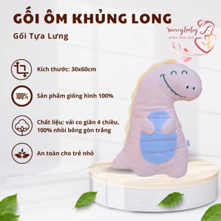 Gối Tựa Lưng - Gối Ôm Khủng Long Bông 50cm Dễ Thương - Chất Liệu Cao Cấp An Toàn Cho Bé