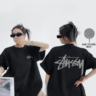 [Hot] Áo Thun Stussy Kim Tuyến, Áo Phông Tay Lỡ Stussy dáng rộng unisex Chất Liệu Cotton cao cấp 100% cotton mềm mịn mim