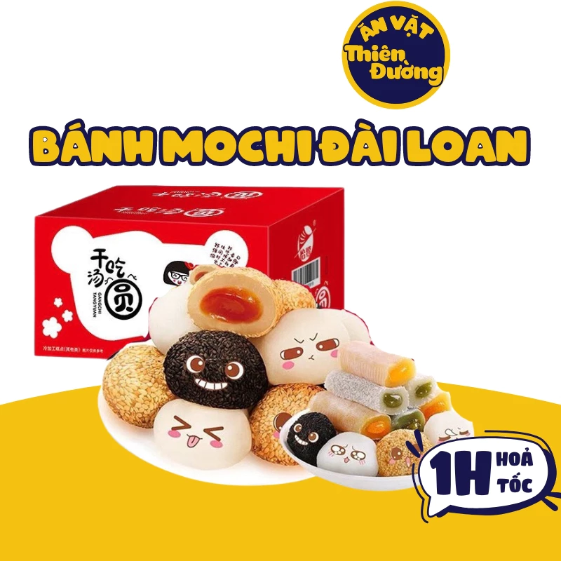 Bánh Mochi Đài Loan Dẻo Ngon Hiệu 2 Cô Gái Đồ Ăn Vặt Nội Địa Trung