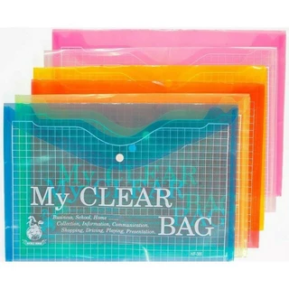 Bìa đựng tài liệu văn phòng phẩm A4 my clear bag trong suốt - Túi đựng tài liệu giấy A4 trong suốt