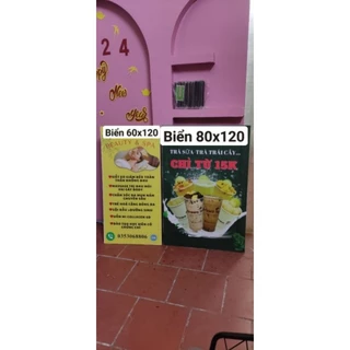 biển quảng cáo các kích thước cho standee ( không bao gồm khung standee )