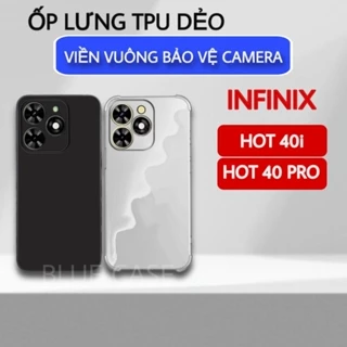 Ốp lưng Infinix Hot 40 Pro, 40i, Hot 40 cạnh vuông | Vỏ điện thoại Techno bảo vệ camera toàn diện TRON