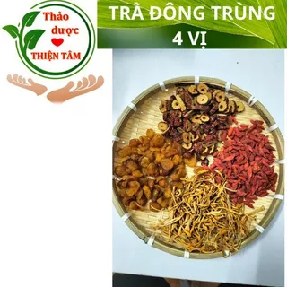 Trà đông trùng 4 vị thảo đẹp da, chống lão hoá, dễ ngủ, thanh nhiệt