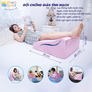 Gối kê chân giãn tĩnh mạch Yorokobi chính hãng (bao gối màu ngẫu nhiên) bảo hành 12 tháng tại hãng chuẩn hàng y tế