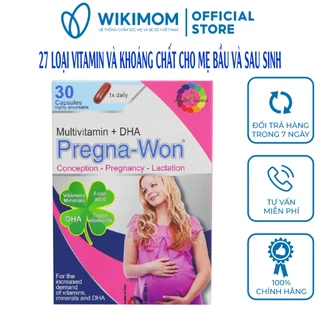 Vitamin tổng hợp cho bà bầu và sau sinh Pregna Won DHA hộp 30 viên nhập khẩu nguyên hộp từ Đức - Wikimom