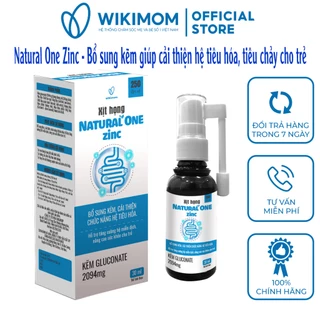 Natural One Zinc chai xịt 30ml Wikimom - Bổ sung Kẽm, hỗ trợ làm giảm rối loạn tiêu hóa, tiêu chảy, chán ăn cho trẻ em