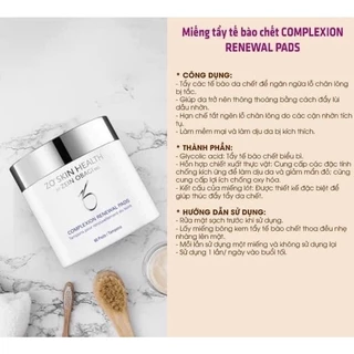 Miếng tẩy tế bào chết Zo Skin Complexion Renewal Pads Pad 30 miếng