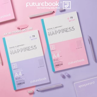 Vở May Gáy Caro A4 HAPPINESS 70gsm 140Trang (Cả Bìa)