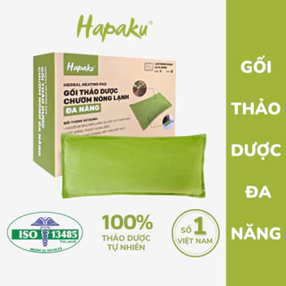 Gối Thảo Dược Chườm Nóng Hapaku, Chườm Cổ Vai Gáy, Giảm Đau Bụng Kinh - Size Vừa